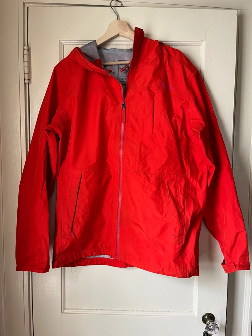 Men’s The North Face Red Hooded Rain Jacket